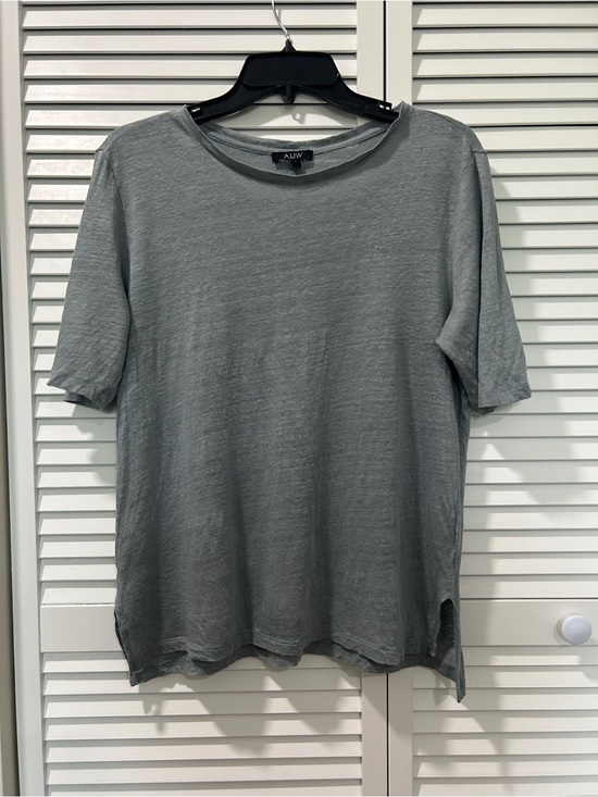 AUW Tops - AUW Short Sleeve Crew Neck Tee in Gray